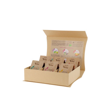 Velay Herbalist cardboard taster box