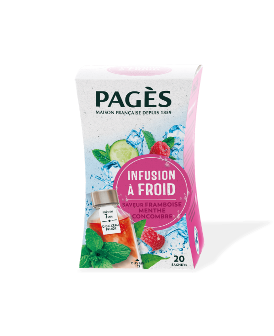 Infusion à froid saveur Framboise Menthe Concombre Infusion à froid saveur Framboise Menthe Concombre