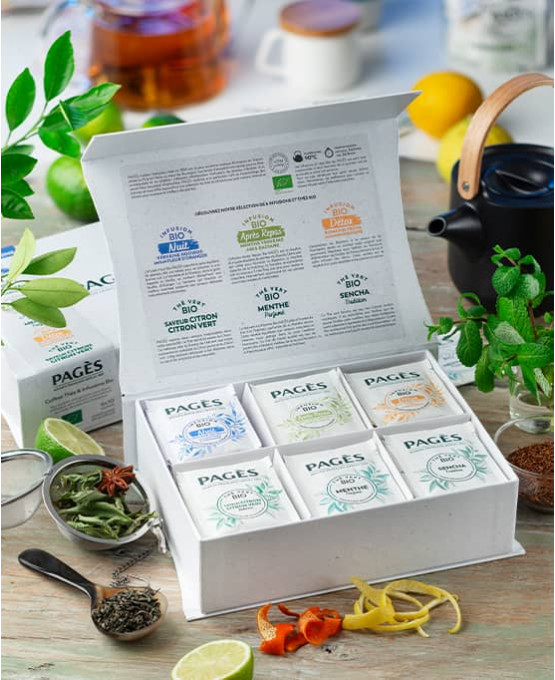 Coffret carton thés et infusions